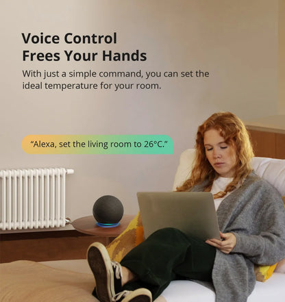 SONOFF 3-Pack Smart Heating Radiator Valves with Remote Temperature Control