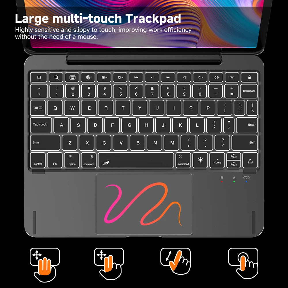 Detachable Bluetooth Keyboard for iPad Pro 11 Grey