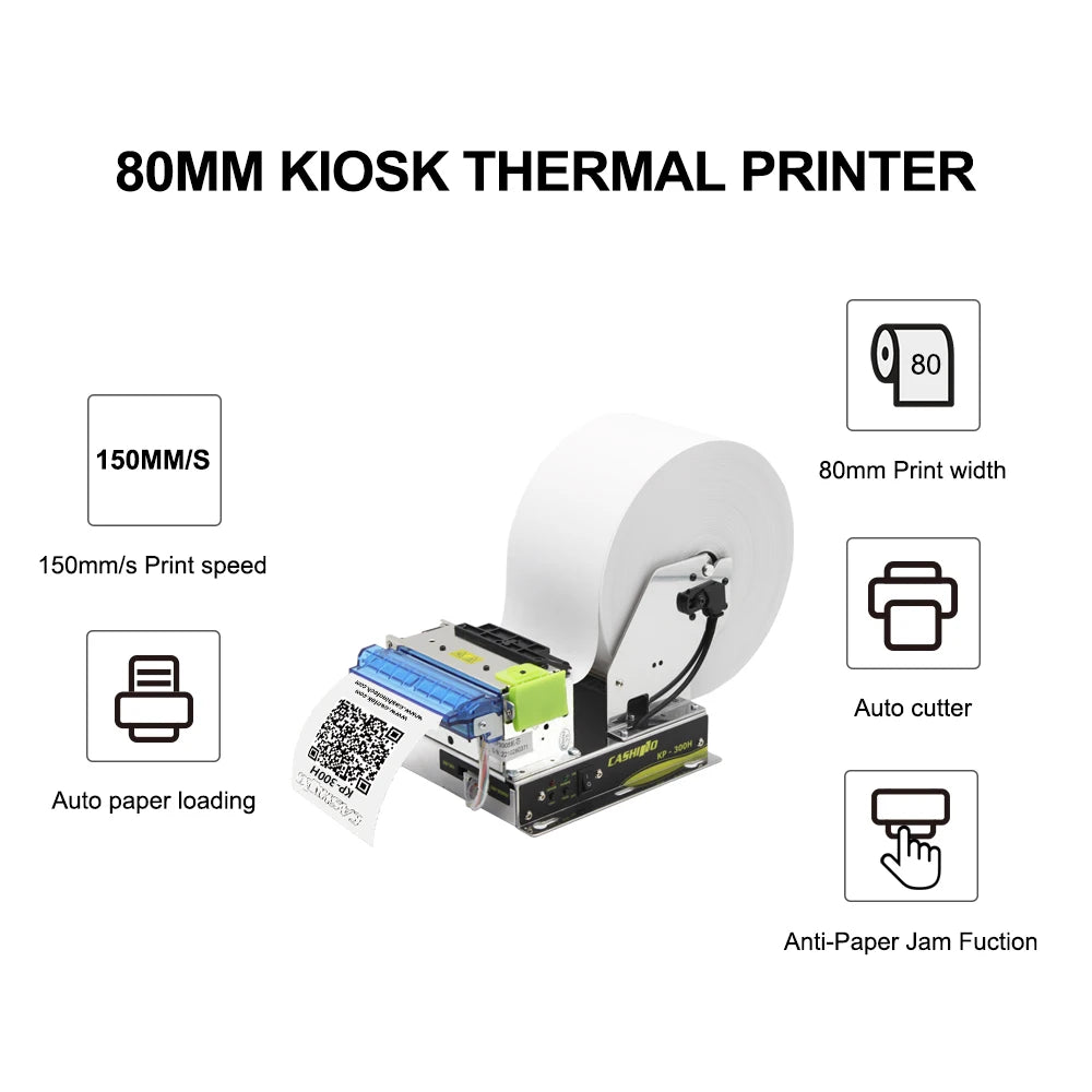 Thermal Kiosk Ticket Printer Blue Bezel
