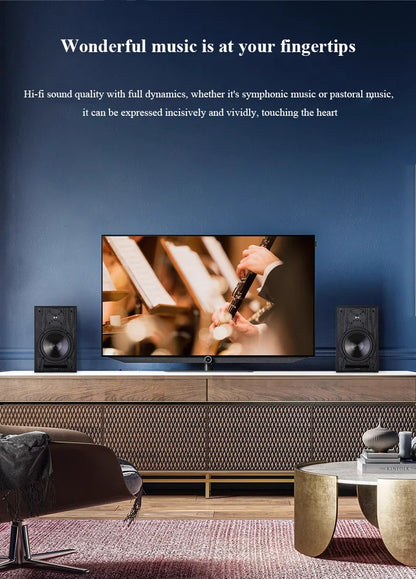 6.5" Bookshelf Speakers 2-Way 100W Stereo Pair