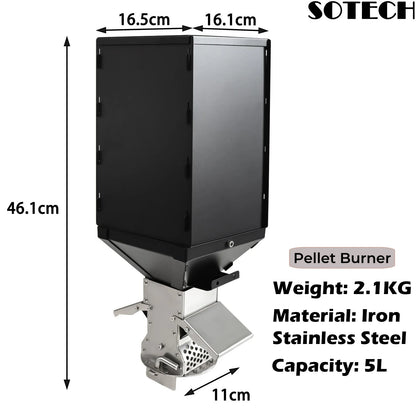 5L Compact Pellet Fuel Storage Hopper