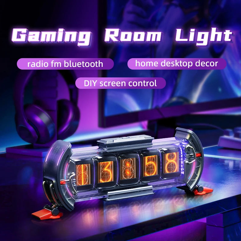 Cyberpunk RGB Smart Clock Office Desk Display