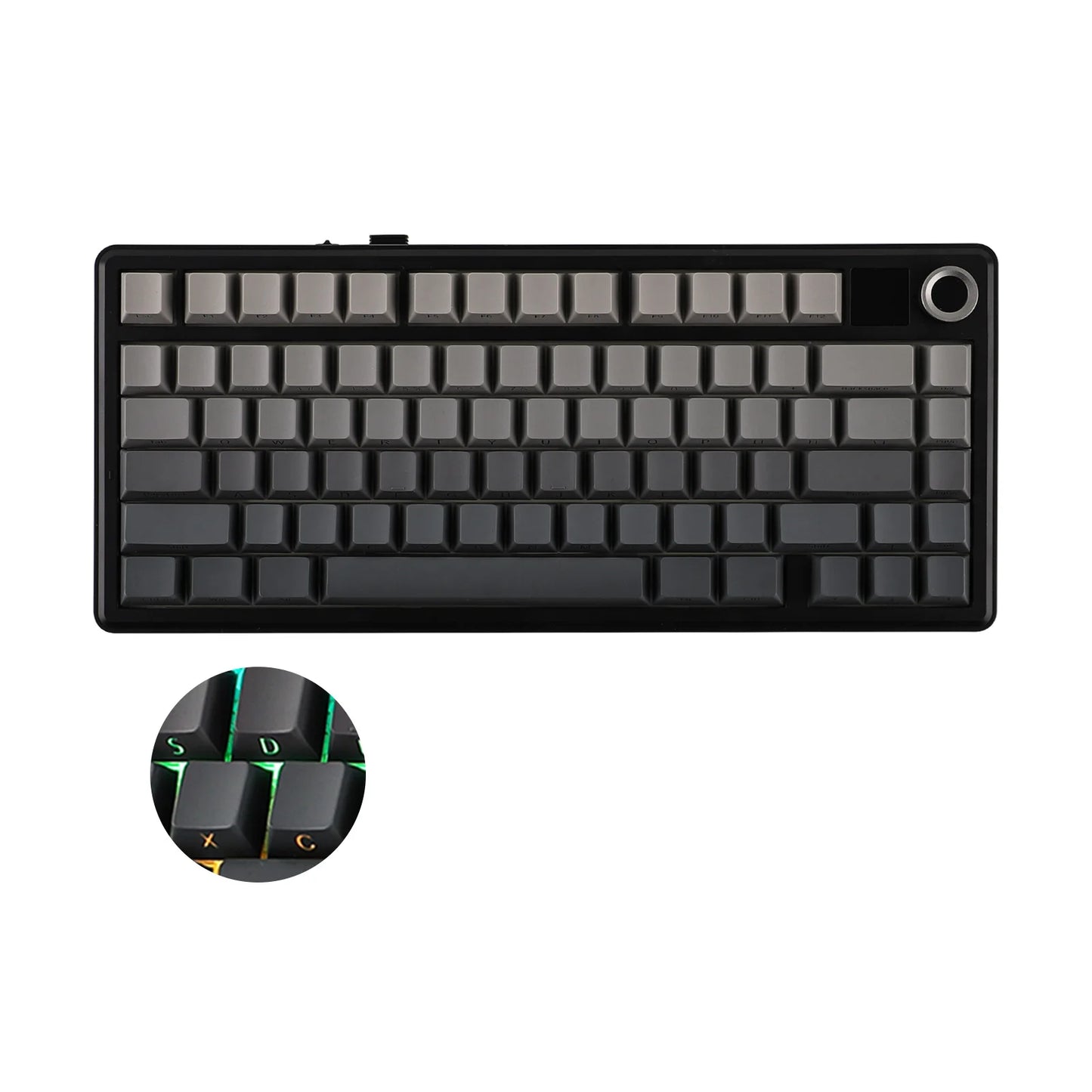 75% Wireless Mechanical Keyboard with TFT Screen and Knob