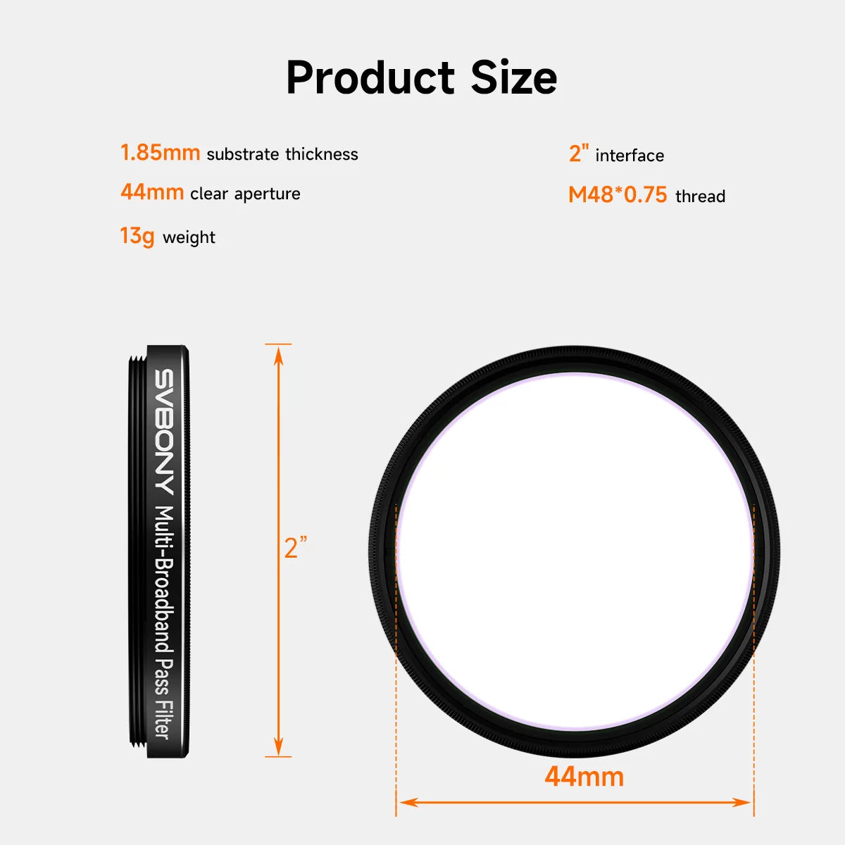 2" Multi-Bandpass Telescope Filter for Galaxy Photography