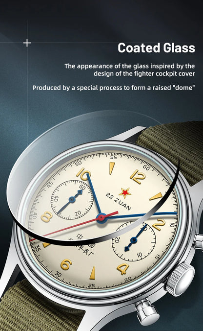 Retro Mechanical Aviation Watch 1963 Canvas Edition