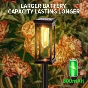 Warm Glow Solar Garden Path Lights Outdoor Set of 10