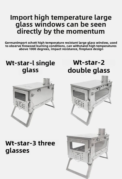 2m Portable Stainless Steel Chimney for Wood Stove
