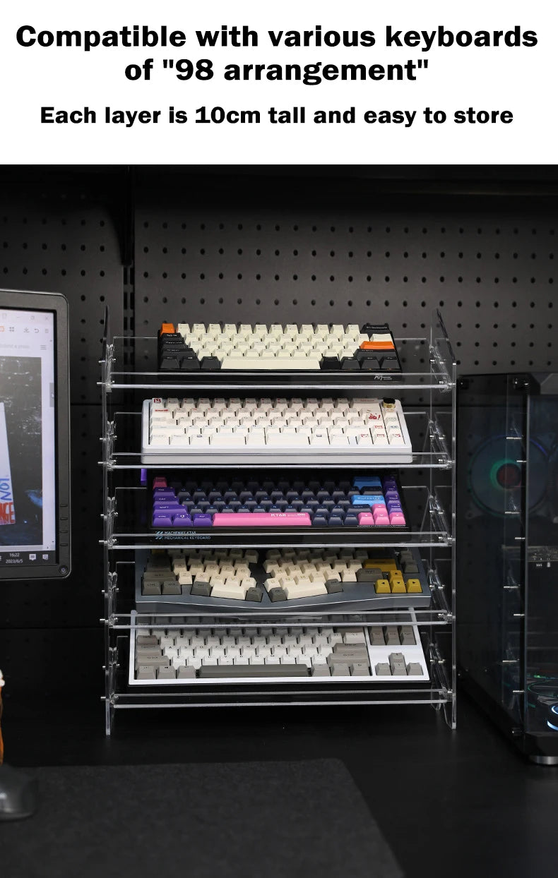 3-Layer Acrylic Keyboard Mouse Desktop Organizer Rack – Stuffology Store
