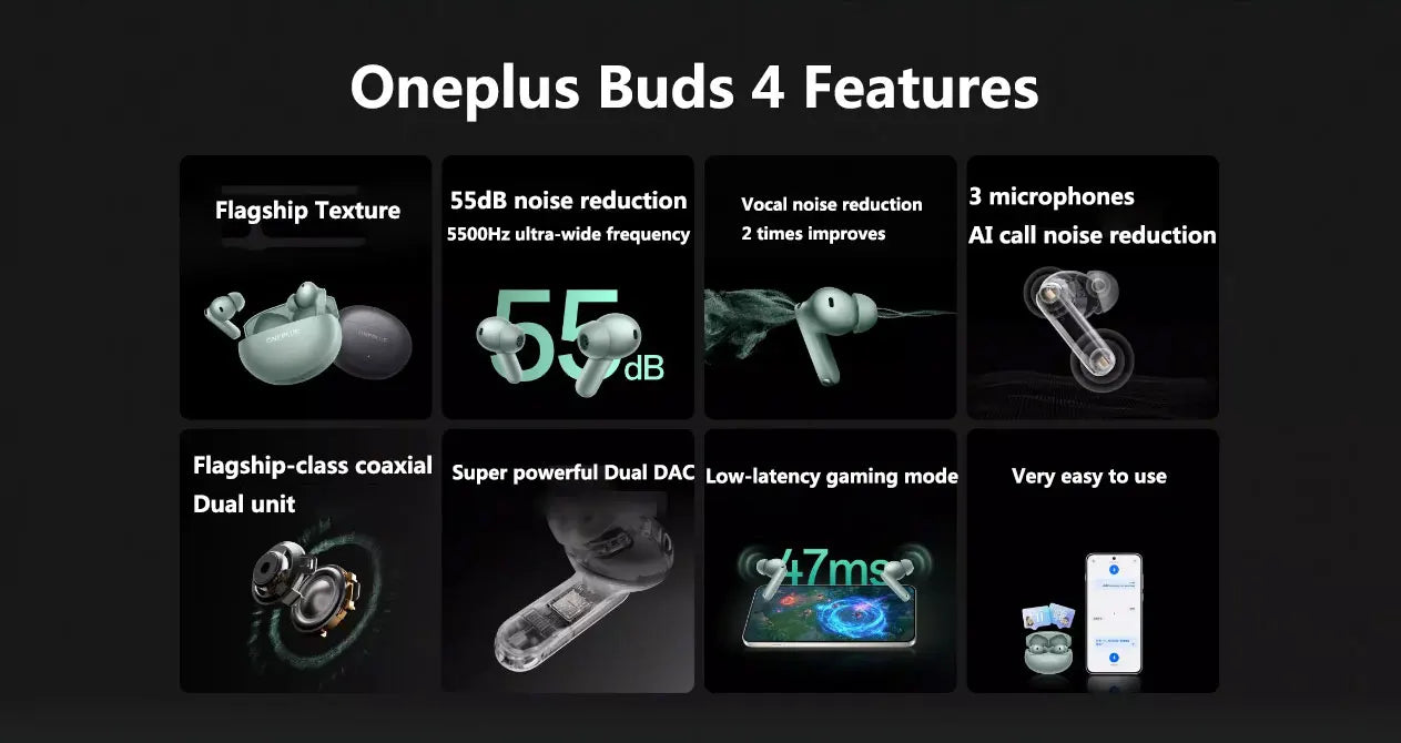 Wireless Bluetooth Earbuds with Noise Cancelling and 45h Battery