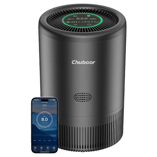 Smart HEPA Air Purifier Black with PM2.5 Monitor & App Control