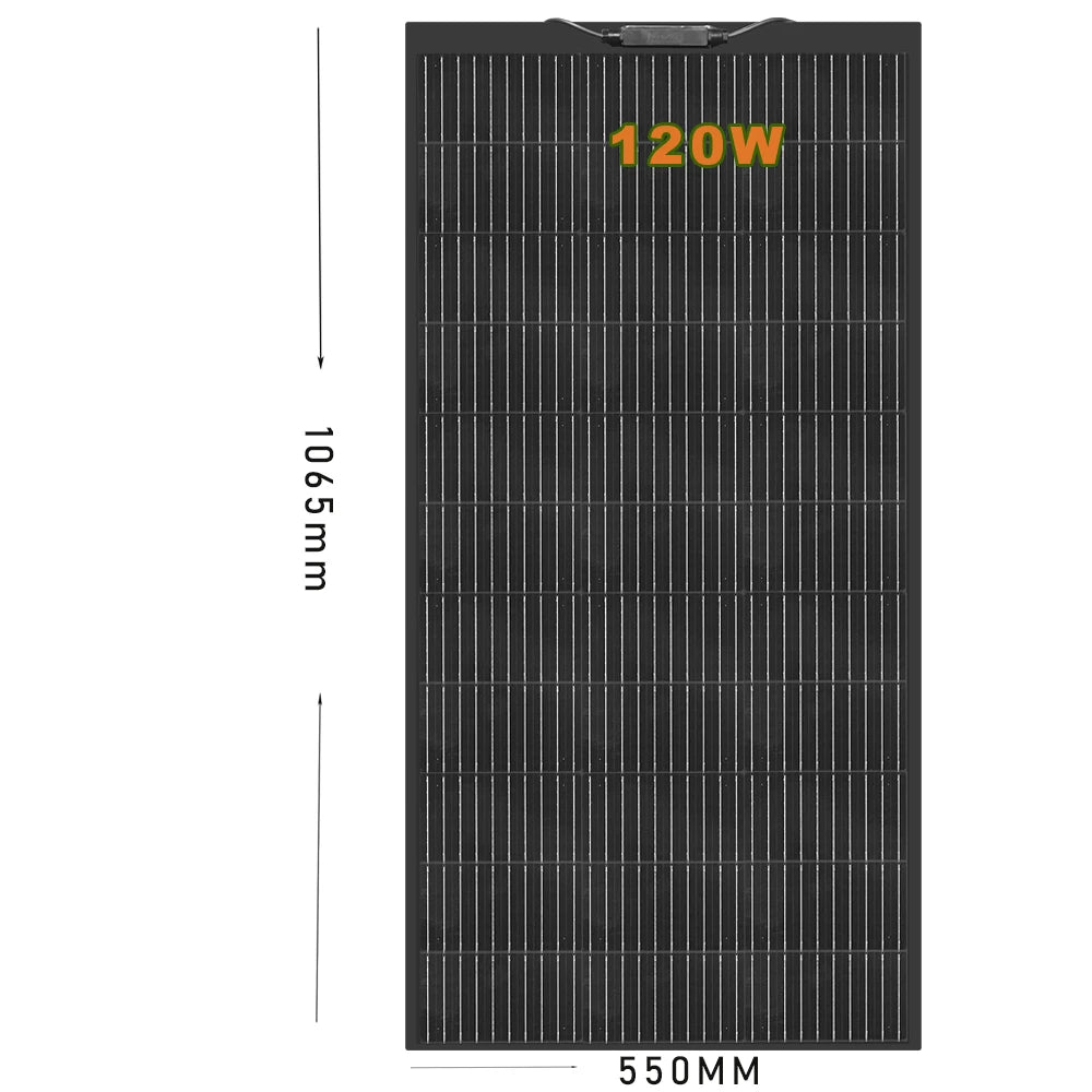 120W Flexible Solar Panel 18.15V Portable Charger
