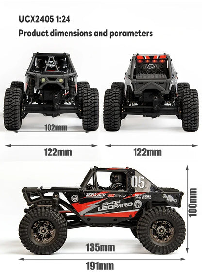 Mini RC Rock Crawler Brushed Motor 4WD Off Road Black