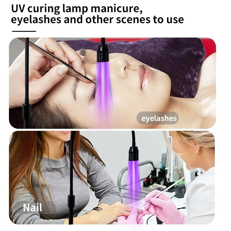 12W LED UV Lamp Black for Eyelash Extension Gel