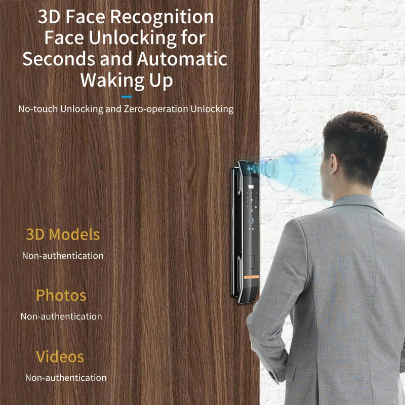 3D Smart Fingerprint and Password Door Lock