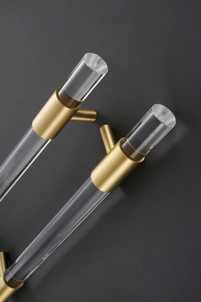 Matt Gold Brass Door Handle Double Door Pull Handle P2-SB-6XL
