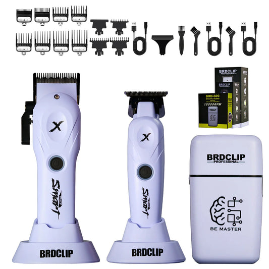 Electric Hair Clipper Set Men's Grooming Kit Rechargeable