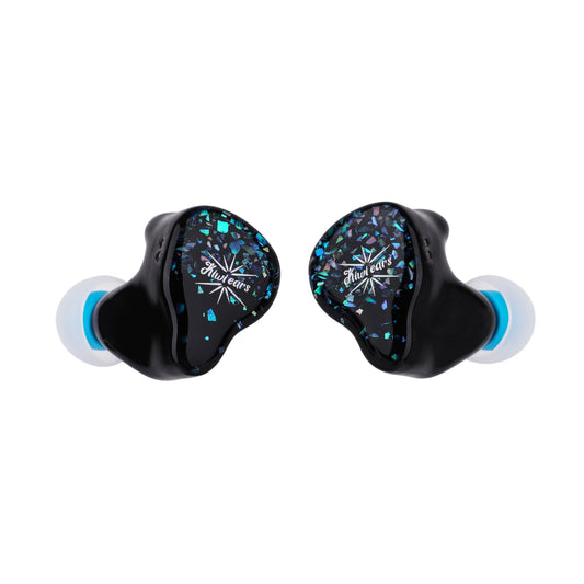 Hybrid IEM Earphones 1DD 6BA HiFi Wired Blue