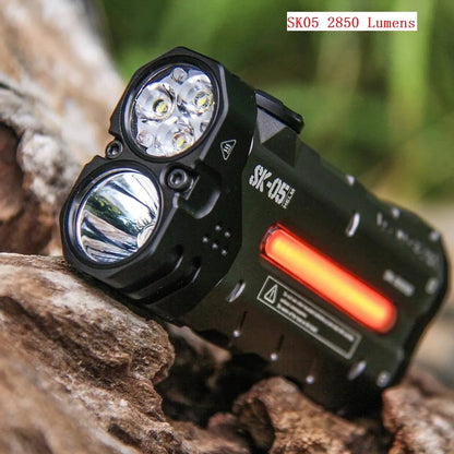 SK05 PRO LED Flashlight 4360LMS Long Range Rechargeable