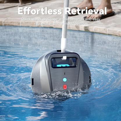 Wireless Swimming Pool Cleaner Robot with Intelligent Path Planning