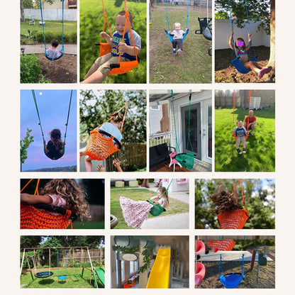 Kids Rope Hammock Nest Swing for Indoor Outdoor Play