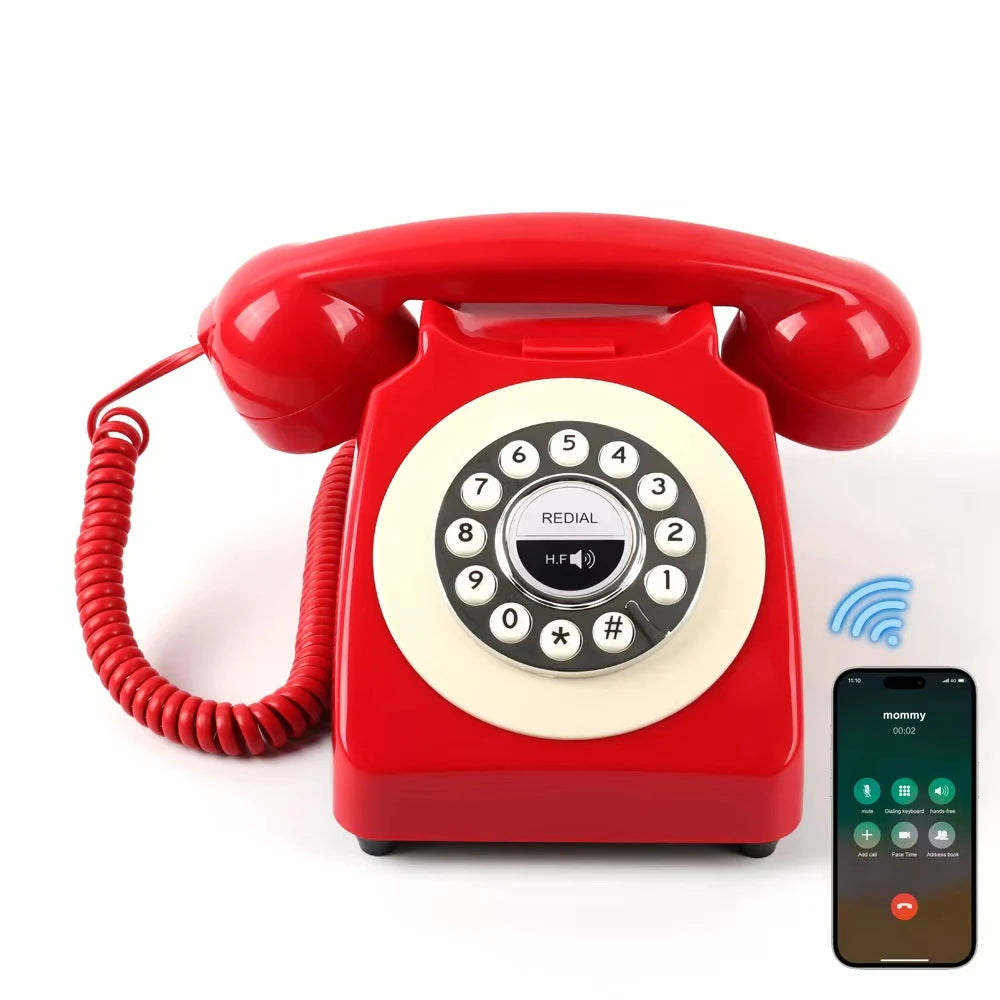 Retro Bluetooth Landline Phone with Speakerphone