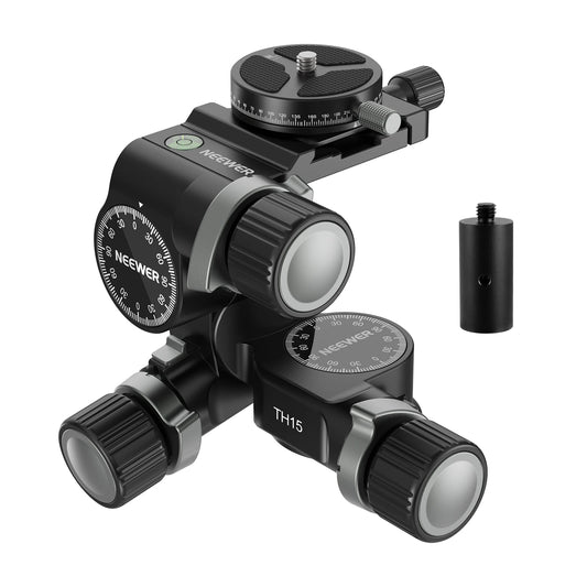 Fine Micro-Control 2-Way Tripod Head for Photography