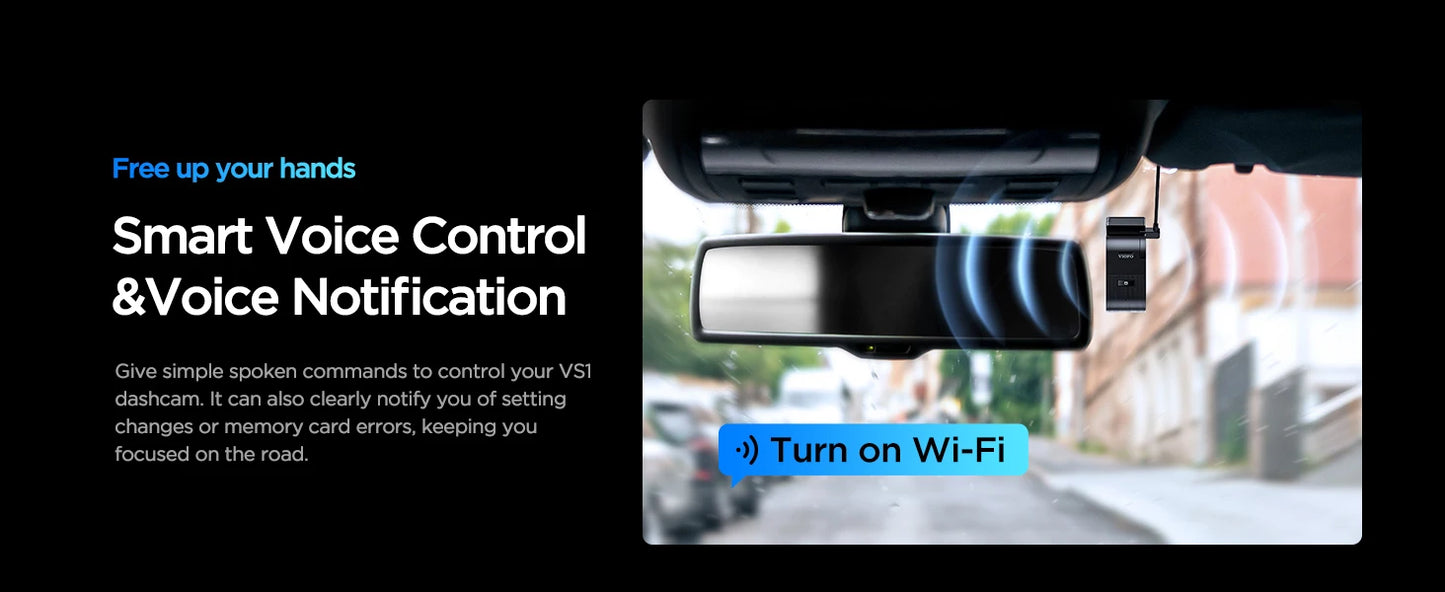 2K Car Dash Camera with Wi-Fi GPS 32GB