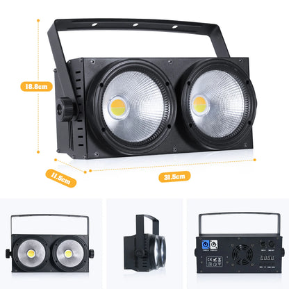 4PCS LED COB Par Lights DMX Club Wedding Stage
