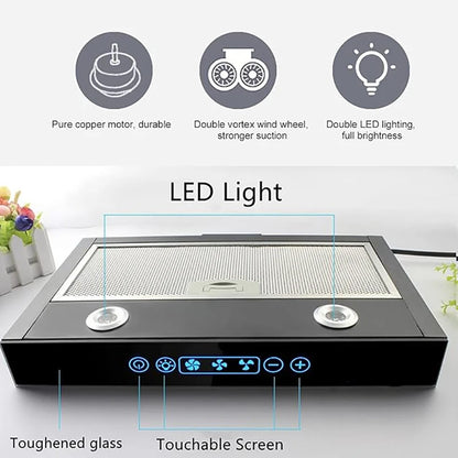 Compact 12V Camper Range Hood Touch Control Small