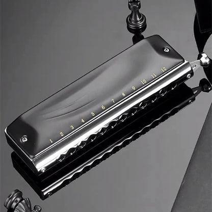 12-Hole Chromatic Harmonica Professional Mouth Organ