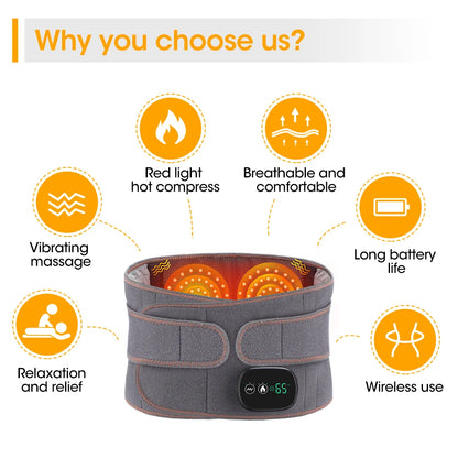 Hot Compress Back Belt with Adjustable Airbag Support