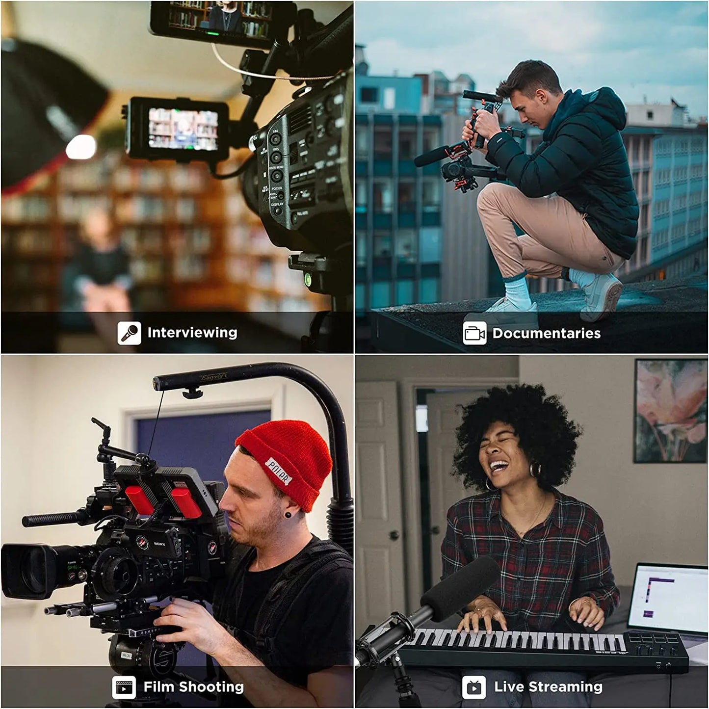 Super Cardioid Shotgun Condenser Microphone for DSLR Video