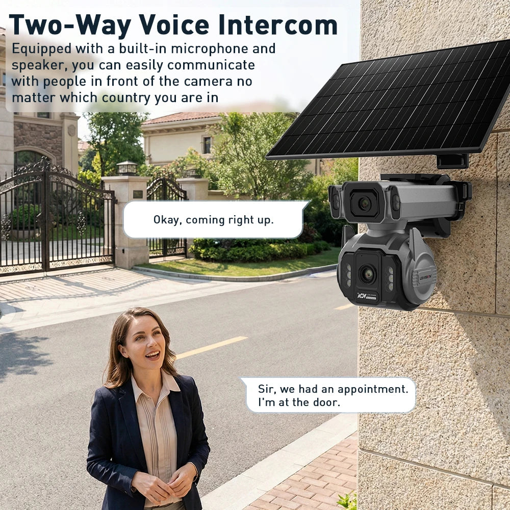 10MP 4G Solar Outdoor Camera 12X Optical Zoom Tracking