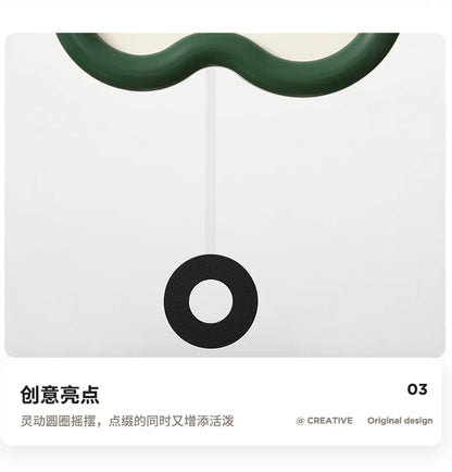 Green Swing Style Digital Wall Clock Minimalist Home Decor