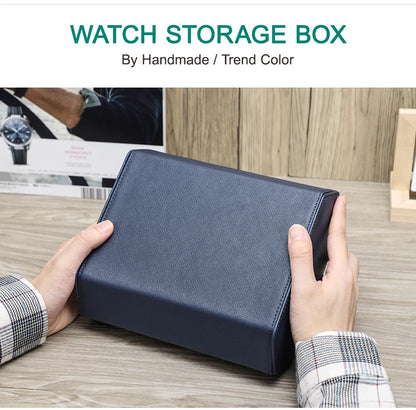 Genuine Leather Watch Travel Case 8 Slot Organizer