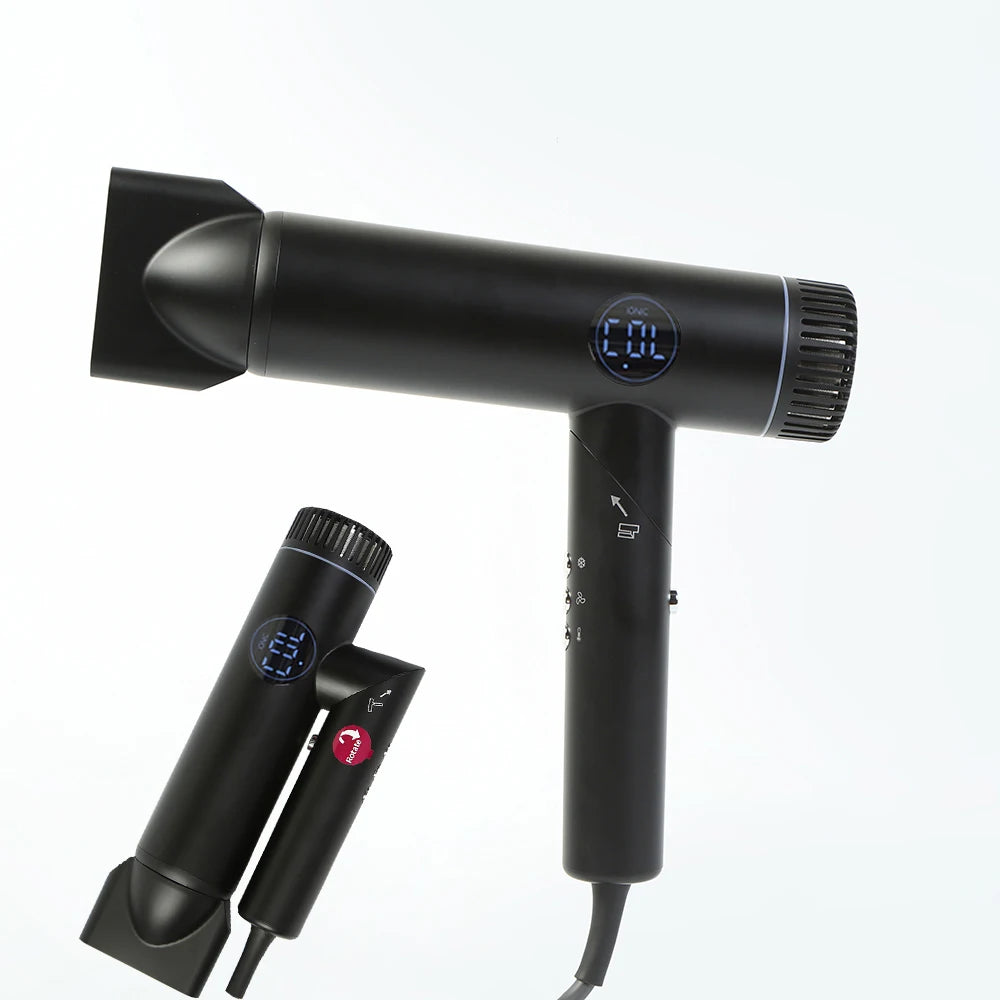 High Speed 130000RPM Brushless Hair Dryer Black