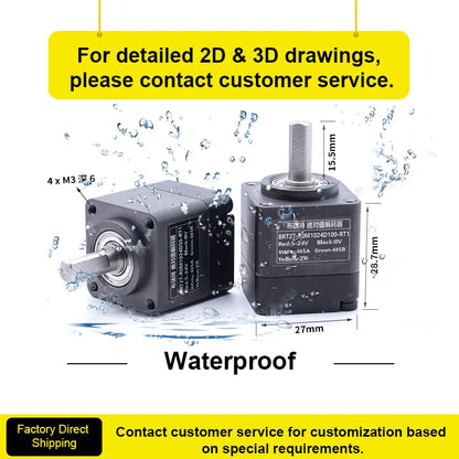 IP68 Multi-Turn Absolute Rotary Encoder 12 Bit 600 Turns