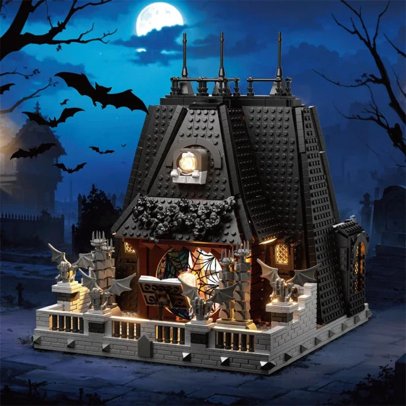 2419PCS Wednesday Addams House Building Block Model Kit