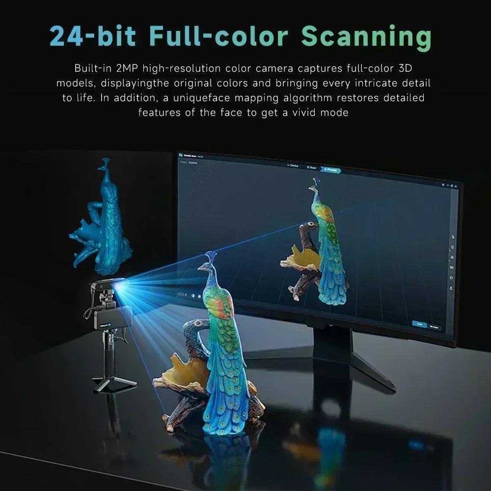 Portable WiFi 3D Scanner 0.1mm Accuracy for iOS Android
