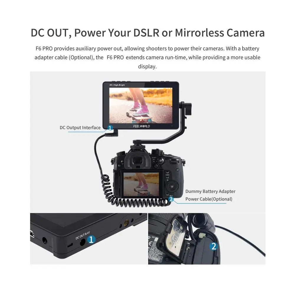 Ultra Bright 5.5 Inches 1080p Camera Monitor with 4K Input