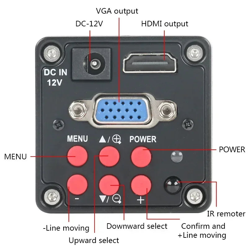 Industrial HDMI VGA Microscope Lens 130X Zoom