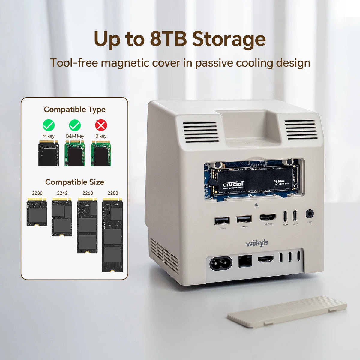 Mac Mini M4 Docking Station with IPS Screen & SSD Storage