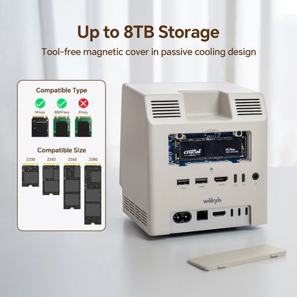 Mac Mini M4 Docking Station with IPS Screen & SSD Storage