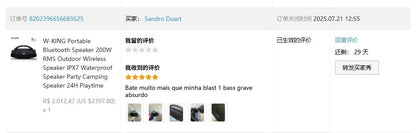 200W Portable Bluetooth Speaker with 24H Playtime IPX7 Waterproof