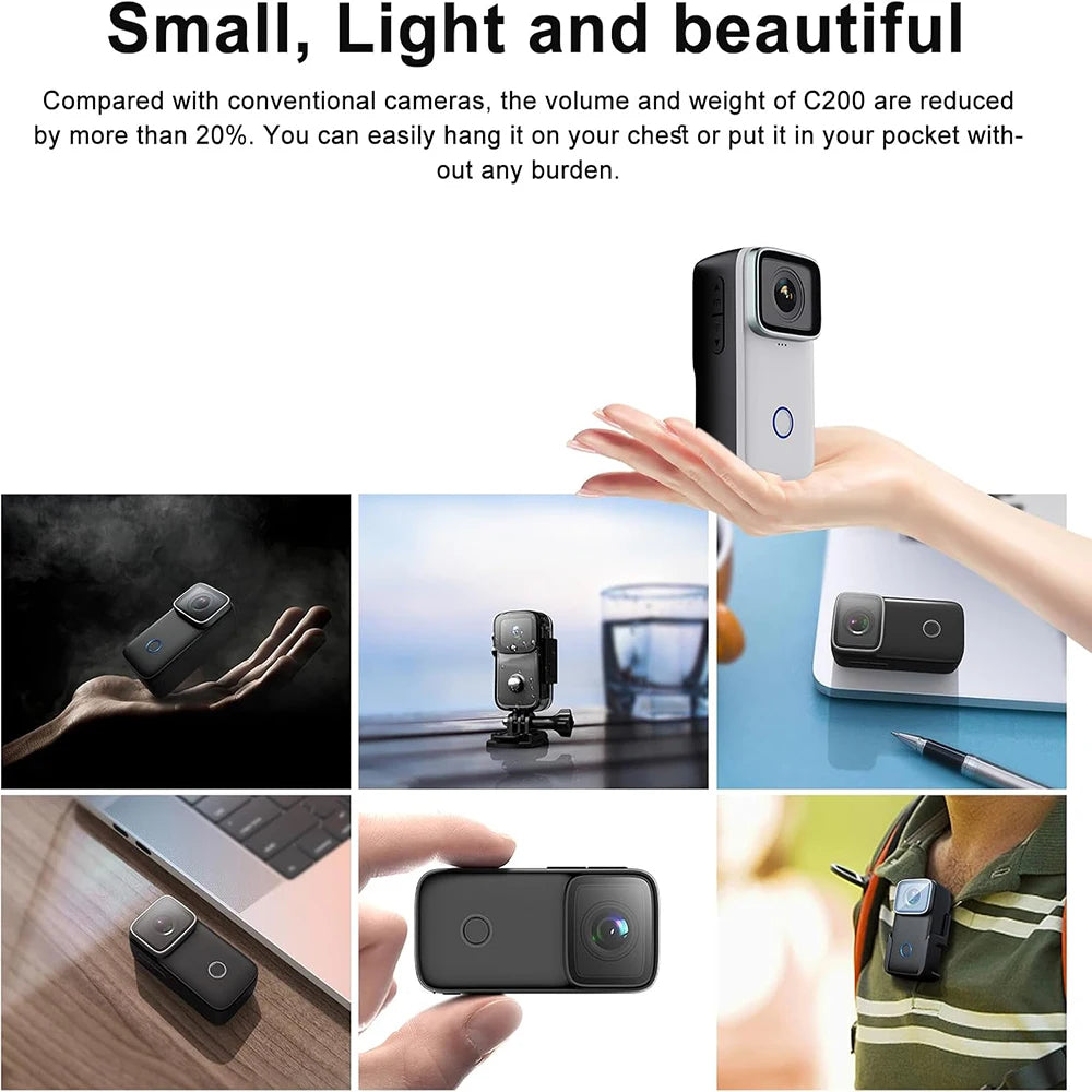 C200 4K Action Camera 128GB SD, Waterproof