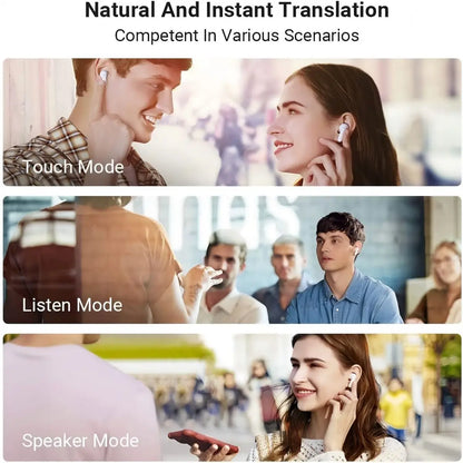 Smart Bluetooth Translator Earbuds with Real-Time Online Mode