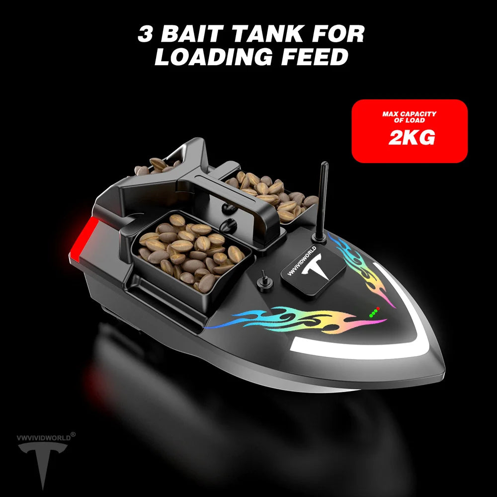 Long Battery GPS Bait Boat 12000mAh Auto Return