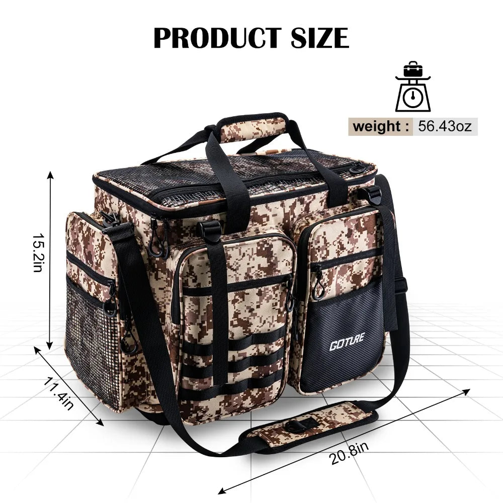 High Capacity 532938.5cm Outdoor Fishing Gear Bag