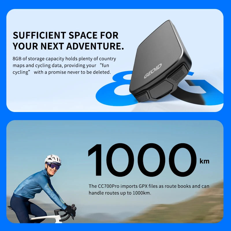 Portable GPS Bike Computer 2.8 Inch Touchscreen with Speed Sensor