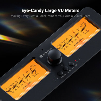 2-In-2 Out Amplifier Speaker Switcher with VU Meter